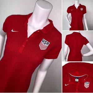 Nike USA Soccer Polo Shirt 729546-657 Striped M